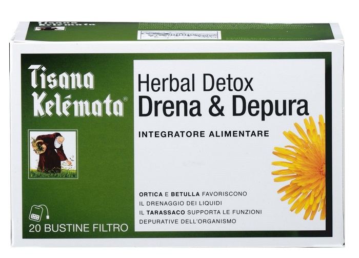 TISANA HERBAL DETOX DRENA & DEPURA 20 BUSTINE - Farmacia De Pasquale