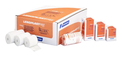 FARMABAN LENOPLAST FREE 10CMX2,7M 4,5 M IN TENSIONE BENDA ADESIVA ELASTICA LATEX FREE SCATOLA SINGOLA - Farmacia De Pasquale
