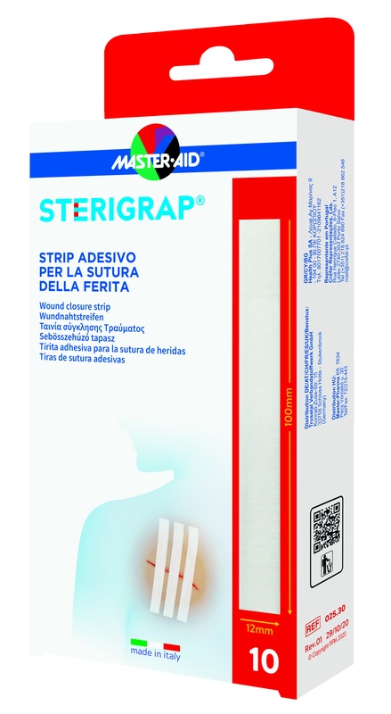 MASTER-AID STERIGRAP STRIP ADESIVO SUTURA FERITE 100X12 MM 6 PEZZI - Farmacia De Pasquale