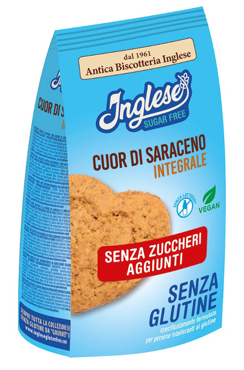 INGLESE BISCOTTI CUOR DI SARACENO SENZA ZUCCHERI AGGIUNTI PROMO 300 G - Farmacia De Pasquale