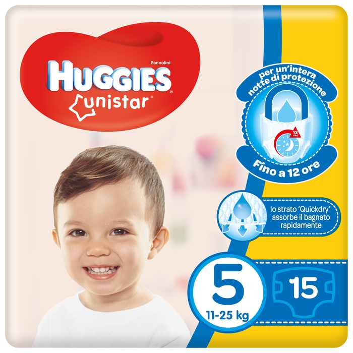 HUGGIES UNISTAR BASE 5 15 PEZZI - Farmacia De Pasquale