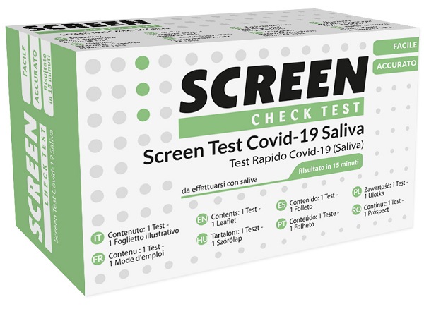 SCREEN TEST ANTIGENICO RAPIDO AUTODIAGNOSTICO COVID-19 SARS-COV-2 CAMPIONI SALIVARI SELFTEST COVID SALIVA SCREEN - Farmacia De Pasquale