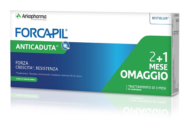 FORCAPIL ANTICADUTA 90CPR 2+1 MESE IN OMAGGIO - Farmacia De Pasquale