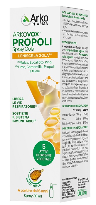 ARKOVOX PROPOLI SPRAY 30 ML - Farmacia De Pasquale