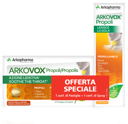 ARKOVOX PROPOLI PACK 24 COMPRESSE + SPRAY 30 ML - Farmacia De Pasquale