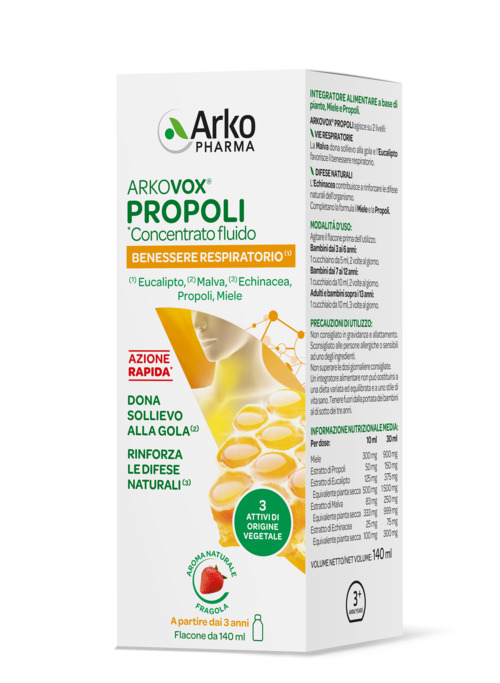 ARKOVOX PROPOLI CONCENTRATO FLUIDO 140 ML - Farmacia De Pasquale