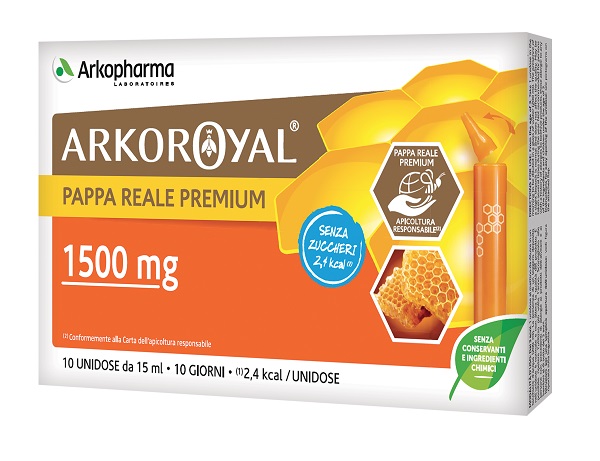 ARKOROYAL PAPPA REALE 1500MG SENZA ZUCCHERO 10 FLACONCINI DA 15 ML - Farmacia De Pasquale