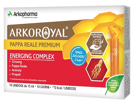 ARKOROYAL ENERGING COMPLEX SENZA ZUCCHERO 10 FLACONCINI DA 15 ML - Farmacia De Pasquale