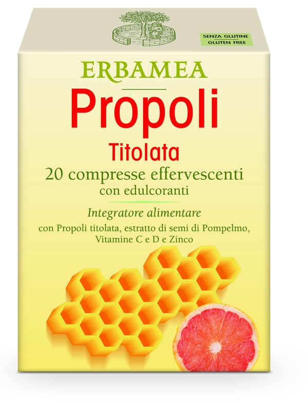 PROPOLI TITOLATA 20 COMPRESSE EFFERVESCENTI - Farmacia De Pasquale