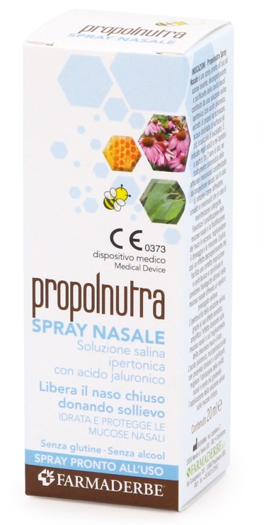 PROPOLNUTRA SPRAY NASALE SOLUZIONE SALINA IPERTONICA CON ACIDO IALURONICO 20 ML - Farmacia De Pasquale