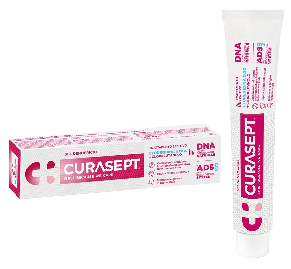 CURASEPT GEL DENTIFRICIO ADS DNA TRATTAMENTO LENITIVO 75 ML - Farmacia De Pasquale