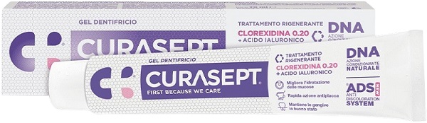 CURASEPT GEL DENTIFRICIO ADS DNA TRATTAMENTO RIGENERANTE 75 ML - Farmacia De Pasquale