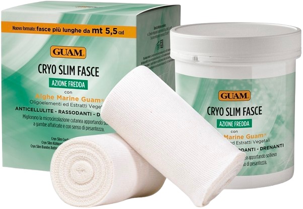 GUAM CRYO SLIM FASCE ANTICELLULITE RASSODANTI DRENANTI 2 PEZZI - Farmacia De Pasquale