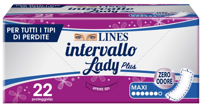 PROTEGGISLIP LINES INTERVALLO LADY PLUS MAXI 22 PEZZI - Farmacia De Pasquale