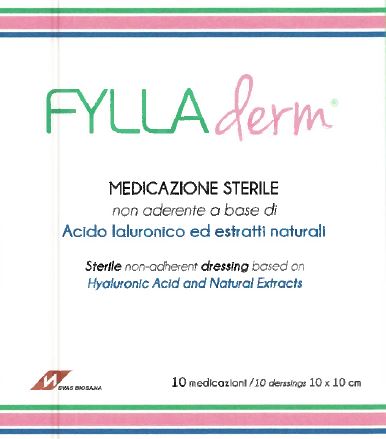 MEDICAZIONE NON ADERENTE FYLLADERM A BASE DI ACIDO IALURONICO 10 X 10 CM 10 BUSTE - Farmacia De Pasquale