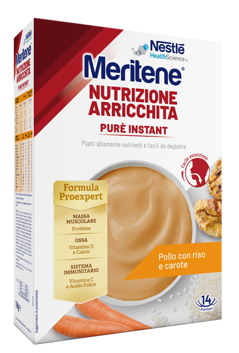 MERITENE PURE' INSTANT POLLO CON RISO E CAROTE 1 KG - Farmacia De Pasquale