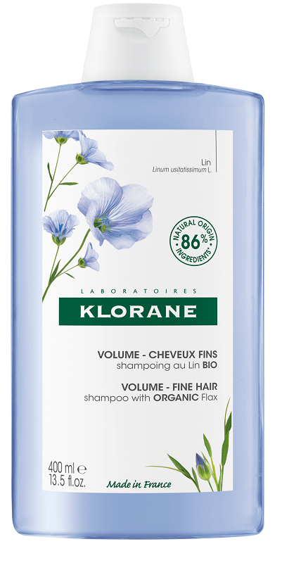 KLORANE SHAMPOO VOLUME FINE HAIR CON LINO 400 ML - Farmacia De Pasquale