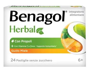 BENAGOL HERBAL MIELE 24 PASTIGLIE - Farmacia De Pasquale