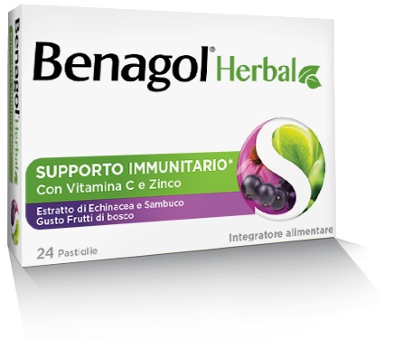 BENAGOL HERBAL FRUTTI DI BOSCO 24 PASTIGLIE - Farmacia De Pasquale