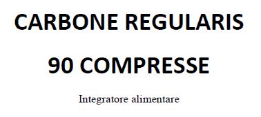 CARBONE REGULARIS 90 COMPRESSE - Farmacia De Pasquale