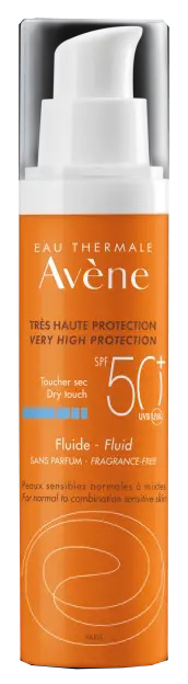 AVENE SOL FLUIDO SPF50+ SENZA PROFUMO NUOVA FORMULA 50 ML - Farmacia De Pasquale