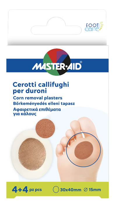 CEROTTO CALLIFUGO MASTER-AID FOOTCARE PER DURONI 4+4 PEZZI B1 - Farmacia De Pasquale