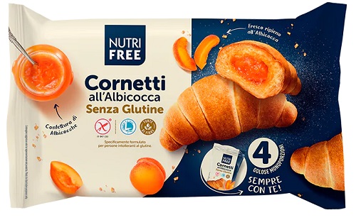 NUTRIFREE CORNETTI ALBICOCCA 4X60 G - Farmacia De Pasquale