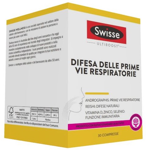 SWISSE DIFESA DELLE PRIME VIE RESPIRATORIE 30 COMPRESSE - Farmacia De Pasquale