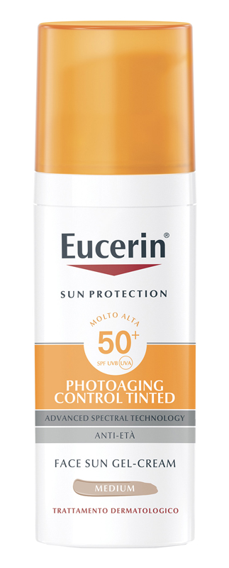 EUCERIN SUN PHOTOAGING CONTROL TINTED GEL CREME SPF50+ MEDIUM 50 ML - Farmacia De Pasquale