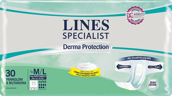 PANNOLONE A MUTANDINA LINES SPECIALIST DERMA SUPER M/L 30 PEZZI - Farmacia De Pasquale