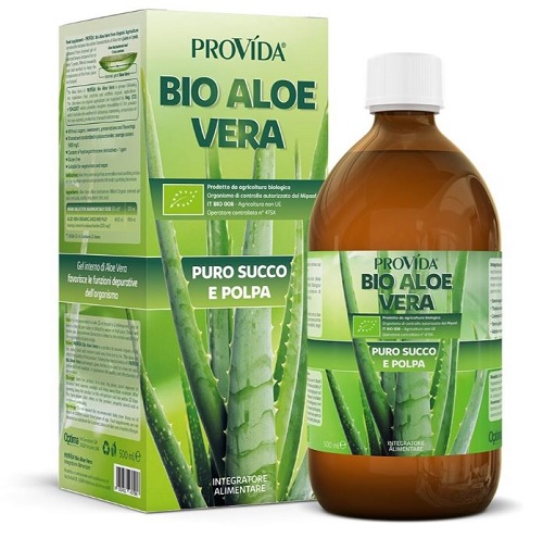 PROVIDA BIO ALOE VERA PURO SUCCO E POLPA 500 ML - Farmacia De Pasquale