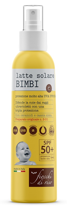 FIOCCHI DI RISO LATTE SOLARE BIMBI 50+ 140 ML SPRAY - Farmacia De Pasquale
