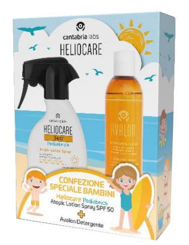 HELIOCARE 360 PEDIATRICS ATOPIC LOTION 250 ML + AVALON DETERGENTE FLUIDO 250 ML - Farmacia De Pasquale