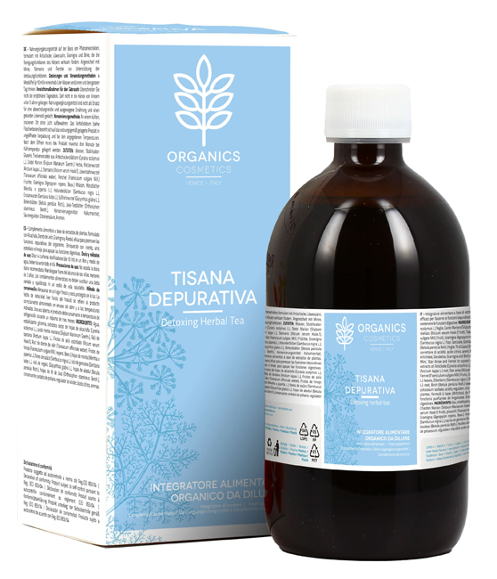 ORGANICS COSMETICS TISANA DEPURATIVA 500 ML - Farmacia De Pasquale