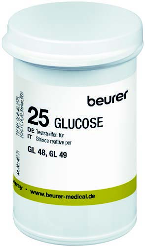 STRISCE MISURAZIONE GLICEMIA BEURER PER GLUCOMETRO GL48/GL49 IN FLACONE 50 PEZZI - Farmacia De Pasquale