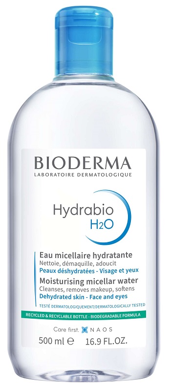 HYDRABIO H2O SOLUZIONE MICELLARE STRUCCANTE IDRATANTE 500 ML - Farmacia De Pasquale