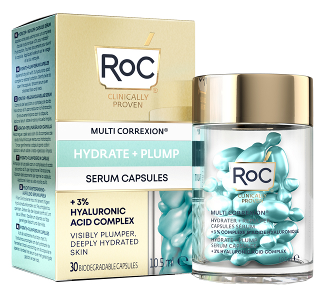 ROC MULTI CORREXION HYDRATE+ PLUMP SIERO VISO IN CAPSULE 30 CAPSULE - Farmacia De Pasquale
