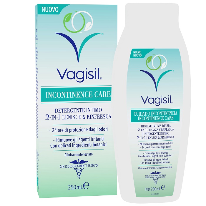 VAGISIL INCONTINENCE CARE DETERGENTE INTIMO 2IN1 LENISCE & RINFRESCA 250 ML - Farmacia De Pasquale