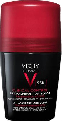 VICHY HOMME DEODORANTE CLINICAL CONTROL 96H ROLL 50 ML - Farmacia De Pasquale