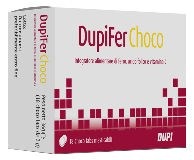 DUPIFER CHOCO 18 CHOCO TABS - Farmacia De Pasquale