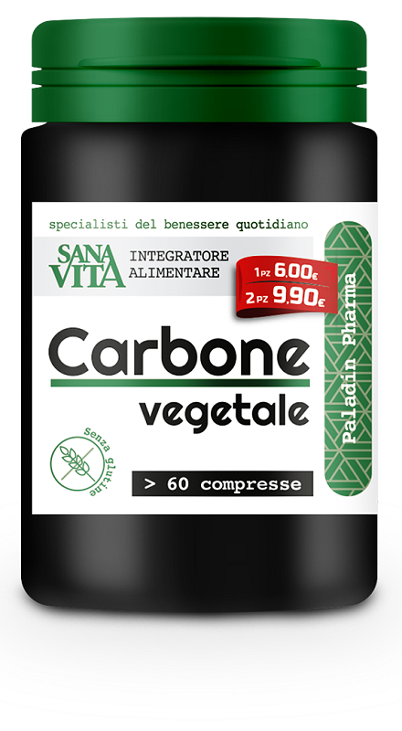 SANAVITA CARBONE VEGETALE 60 COMPRESSE - Farmacia De Pasquale