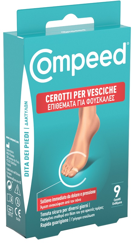 COMPEED CEROTTO VESCICHE DITA DEI PIEDI 9 PEZZI CARTON - Farmacia De Pasquale