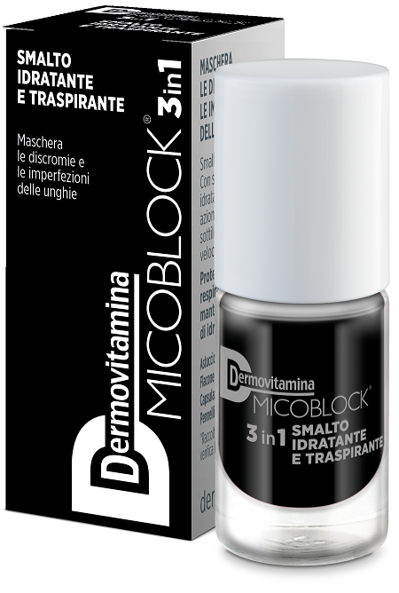 DERMOVITAMINA MICOBLOCK 3IN1 SMALTO IDRATANTE E TRASPIRANTE NERO 5 ML - Farmacia De Pasquale