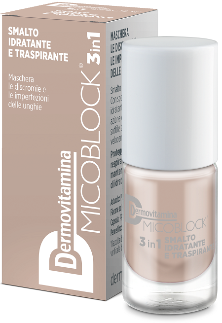 DERMOVITAMINA MICOBLOCK 3IN1 SMALTO IDRATANTE E TRASPIRANTE BEIGE 5 ML - Farmacia De Pasquale