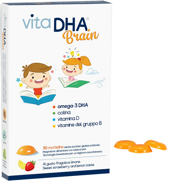 VITADHA BRAIN 30 MORBIDINE AL GUSTO FRAGOLA E LIMONE - Farmacia De Pasquale