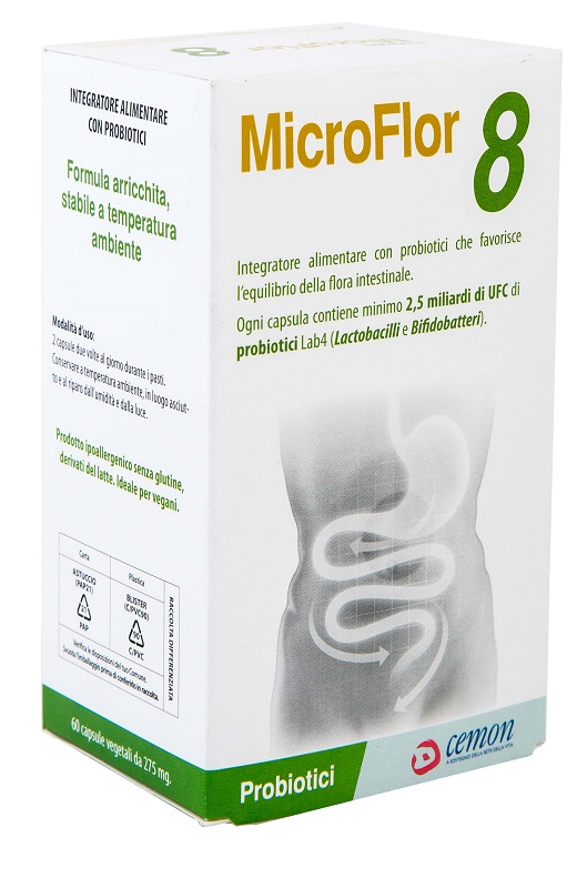 MICROFLOR 8 60 CAPSULE VEGETALI NO FRIGO - Farmacia De Pasquale