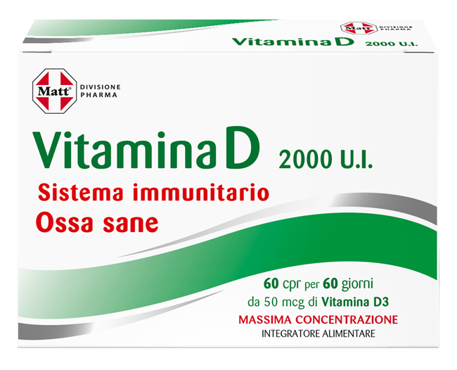 MATT PHARMA VITAMINA D 60 COMPRESSE - Farmacia De Pasquale
