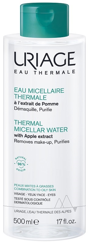 URIAGE EAU MICELLAIRE THERMALE PELLI MISTE GRASSE FLACONE 500 ML - Farmacia De Pasquale