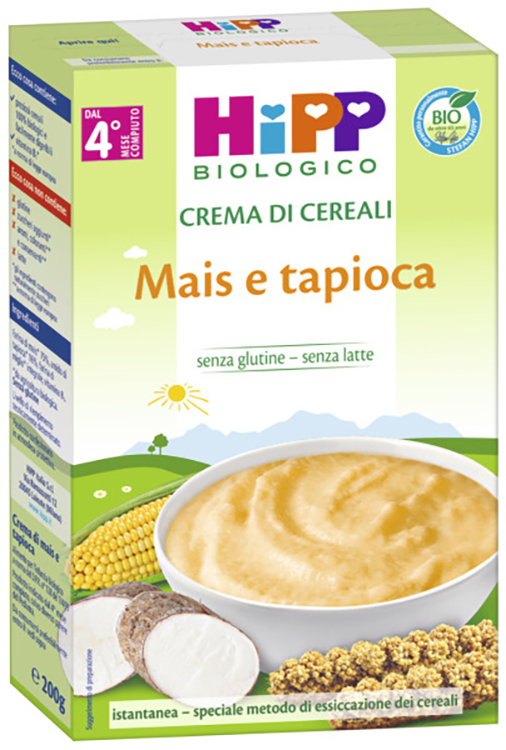 HIPP BIO CREMA CEREALI MAIS/TAPIOCA 200 G - Farmacia De Pasquale