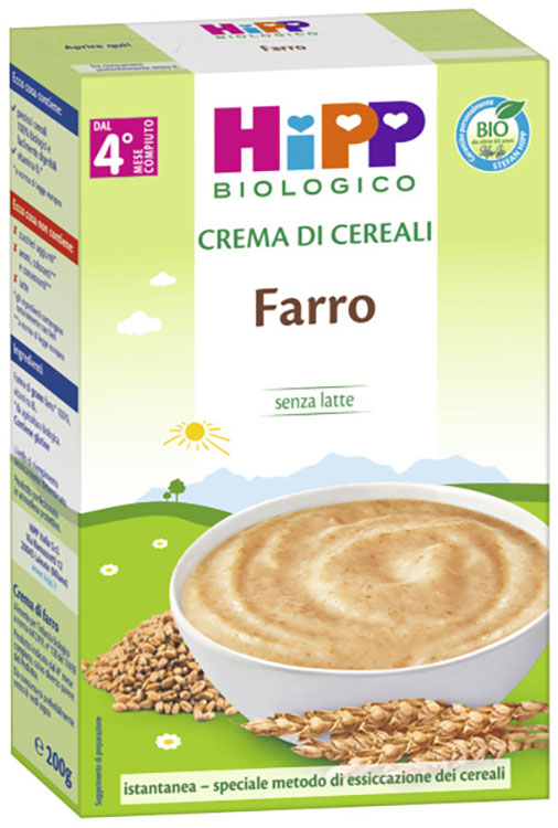 HIPP BIO CREMA CEREALI FARRO 200 G - Farmacia De Pasquale